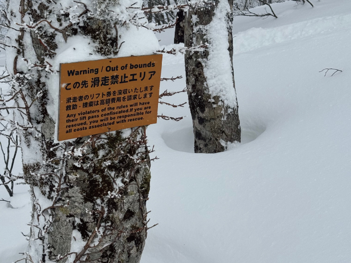 滑走禁止エリア